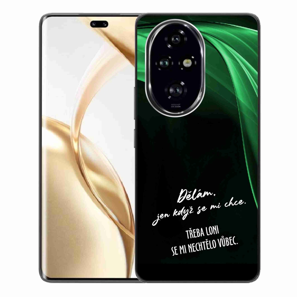 Gél borító mmCase a Honor 200 Pro 5G készülékhez - vicces szöveg 12 fekete háttér
