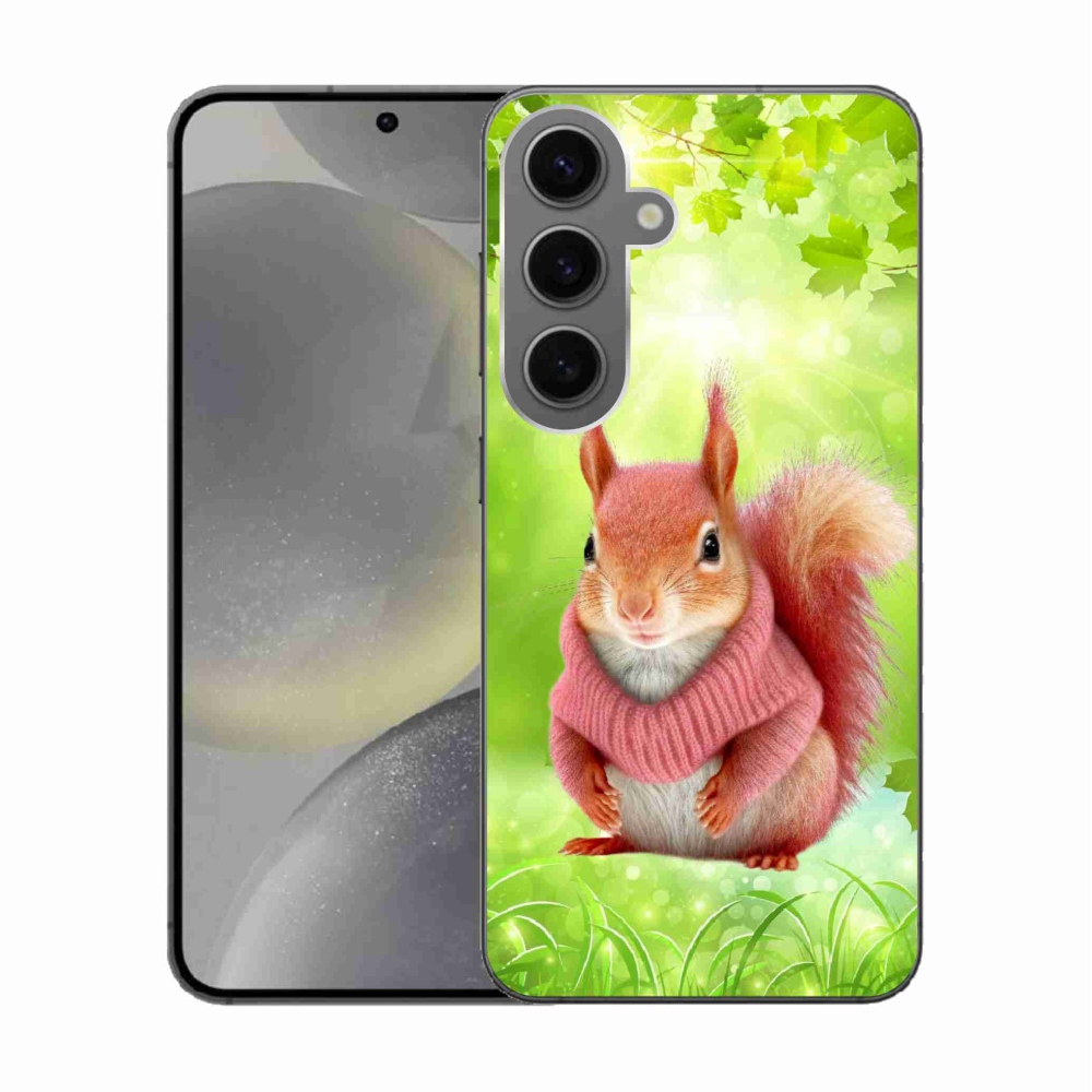 Zselés borítás mmCase Samsung Galaxy S24 készülékhez - mókus pulóverben