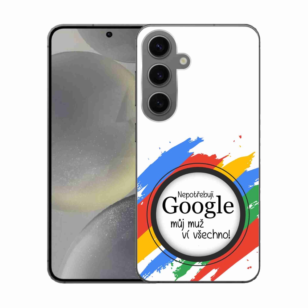 Gél borító mmCase Samsung Galaxy S24 - az ember mindent tud fehér háttérrel