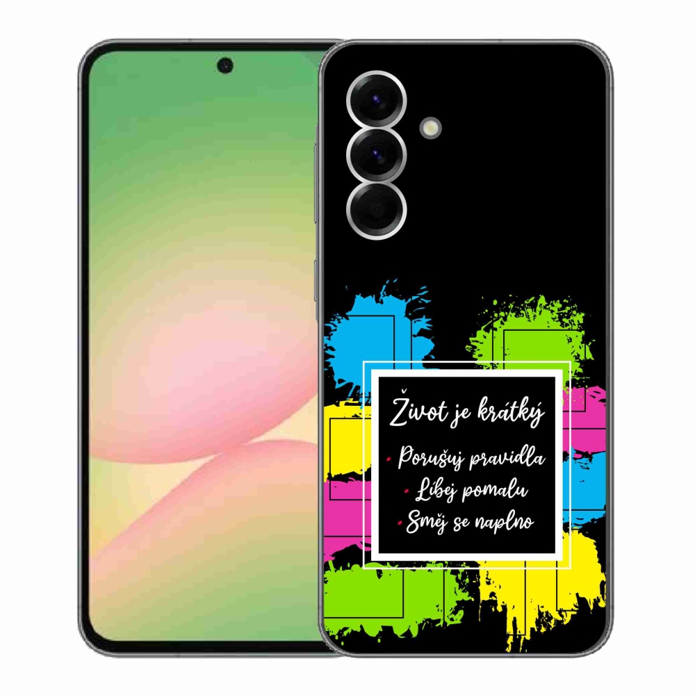 Gél borítás mmCase Samsung Galaxy A56 5G - idézet 5 fekete háttér