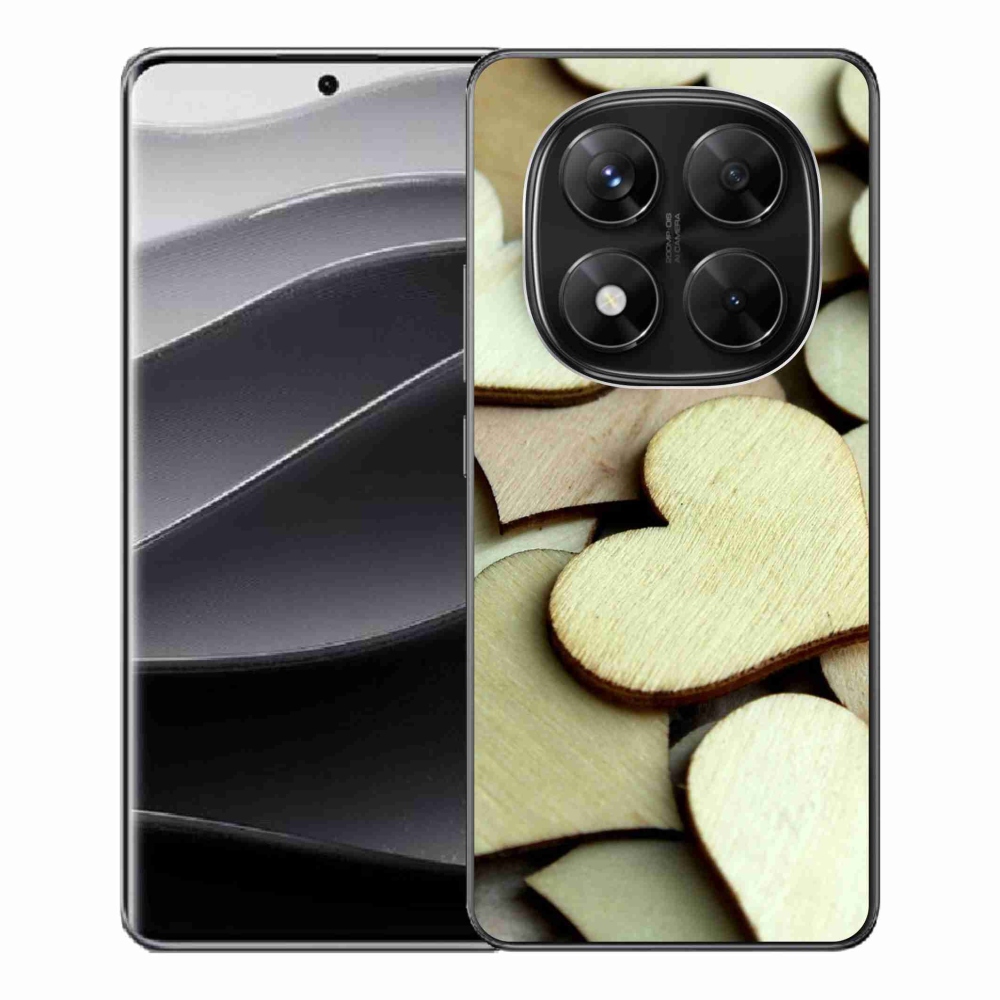 Gél borítás mmCase a Xiaomi Redmi Note 14 Pro 5G/Poco X7 5G számára - fából készült szívek