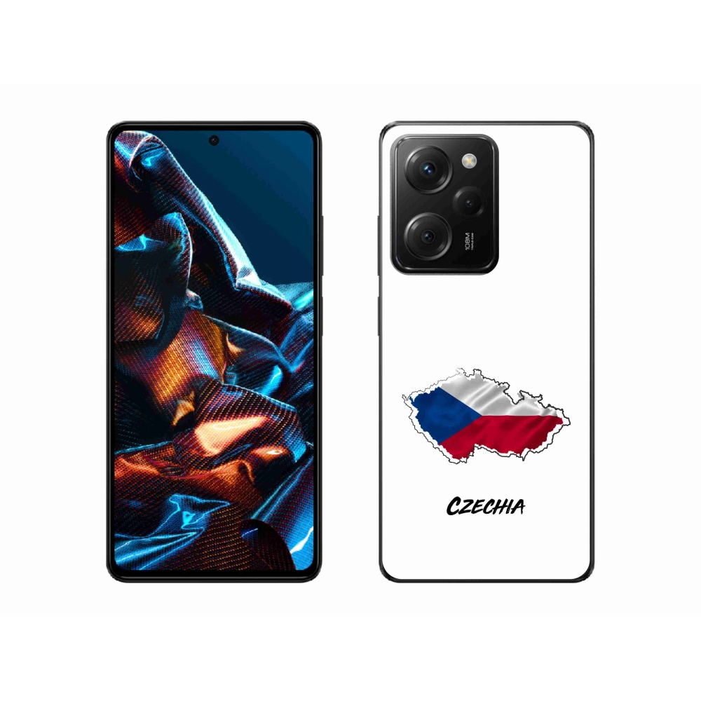 Gél borítás mmCase a Xiaomi Poco X5 Pro 5G számára - Csehország fehér háttér