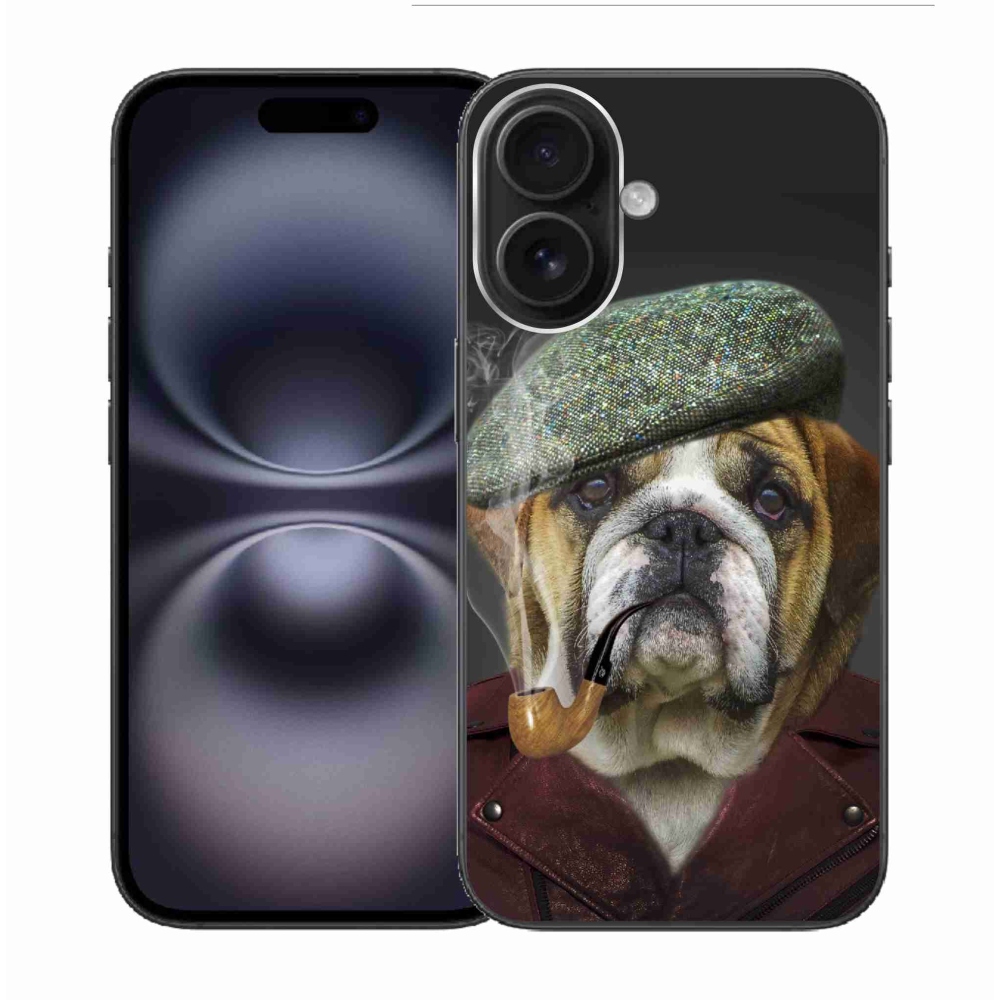Zselés borítás mmCase iPhone 16 készülékhez - kutya csővel