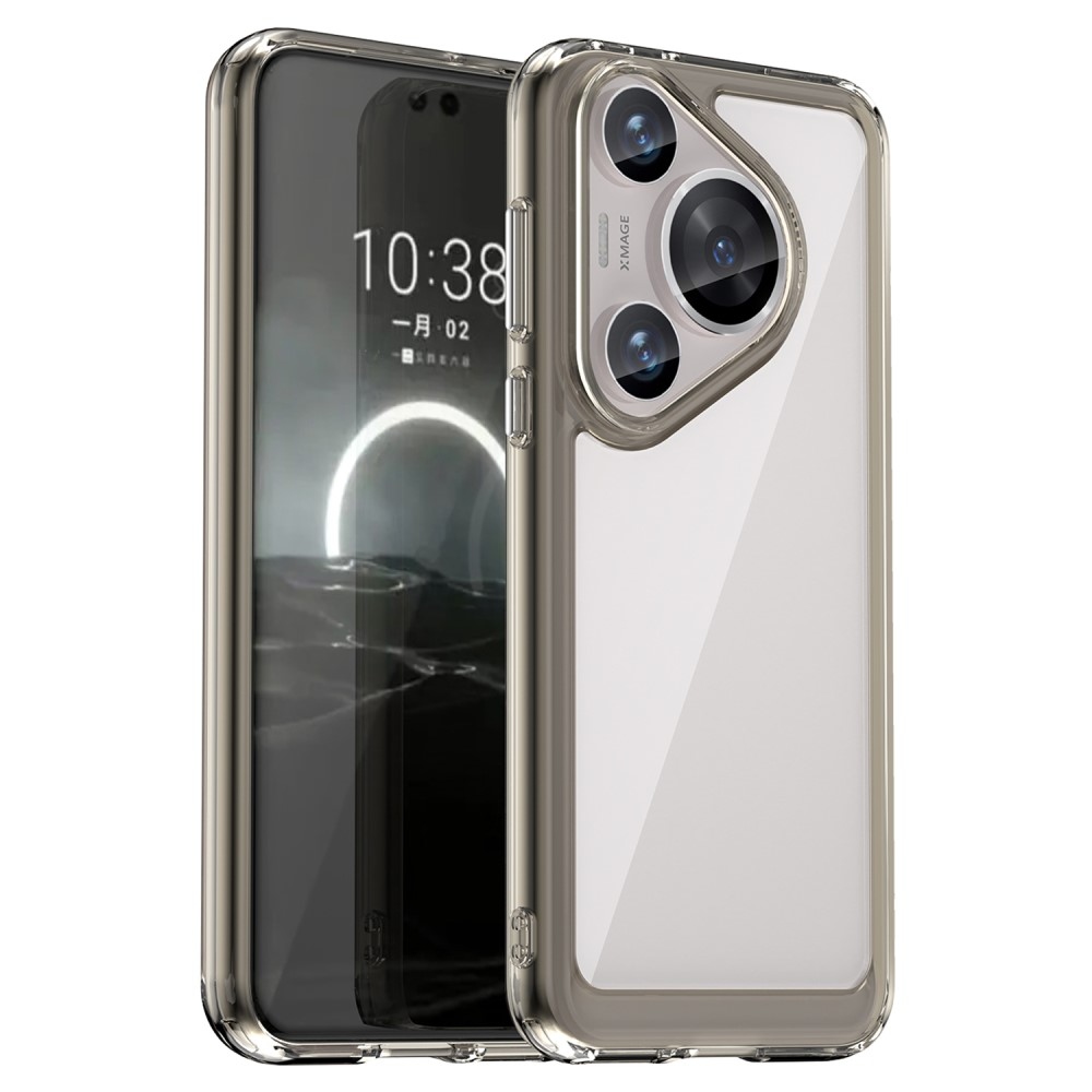 Gél tok kemény hátlappal a Huawei Pura 70 Pro számára - szürke
