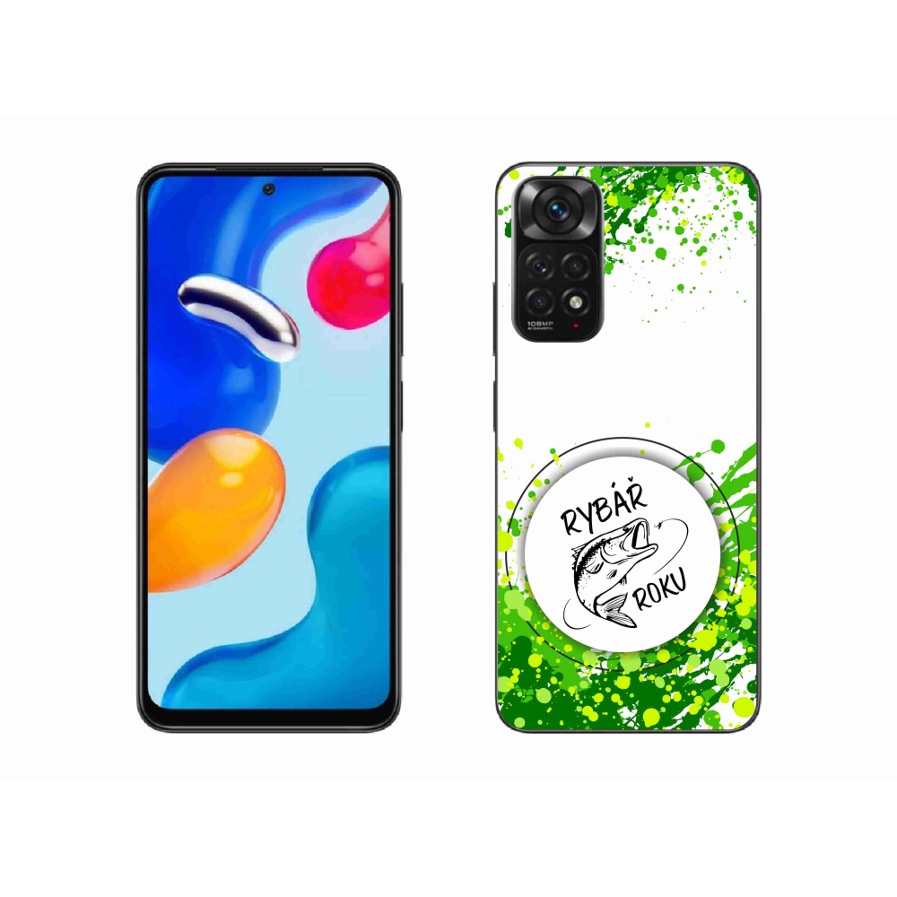 Gél borító mmCase a Xiaomi Redmi Note 11S 4G-hez - az év halászának fehér háttere