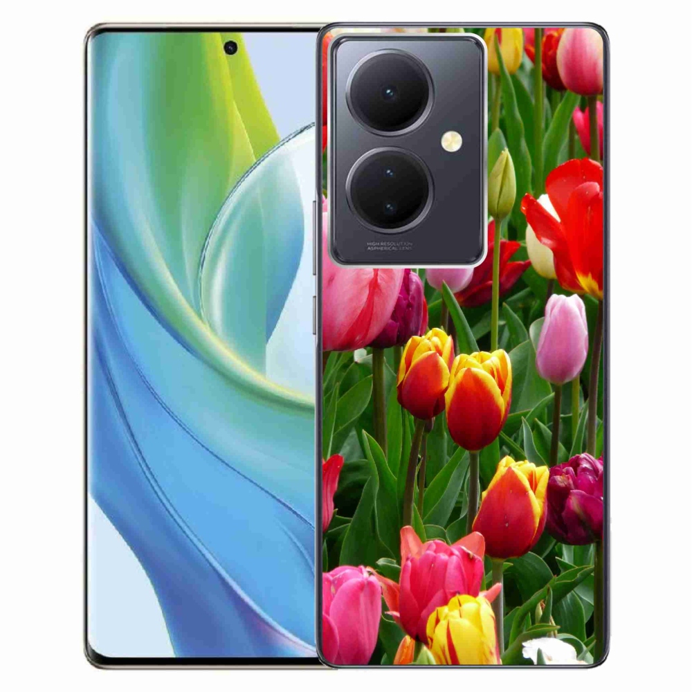 Zselés borítás mmCase a Vivo V29 Lite 5G készülékhez - tulipánok