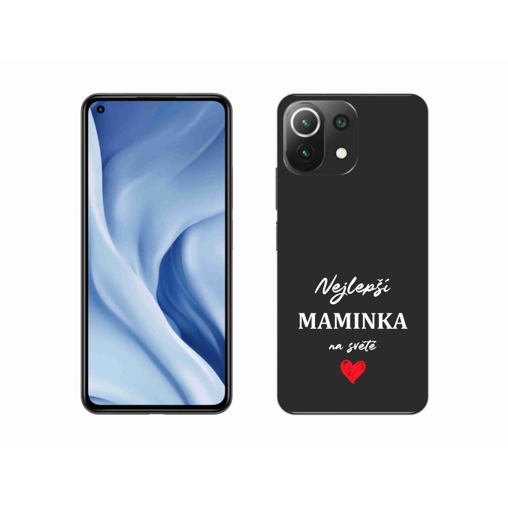 Gél borító mmCase a Xiaomi 11 Lite 5G NE - Best Mom 1 fekete háttérrel