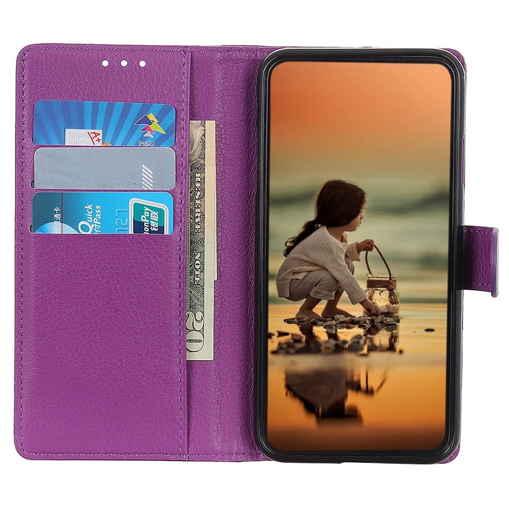 Litchie könyvtáska Huawei Nova 11i készülékhez - lila