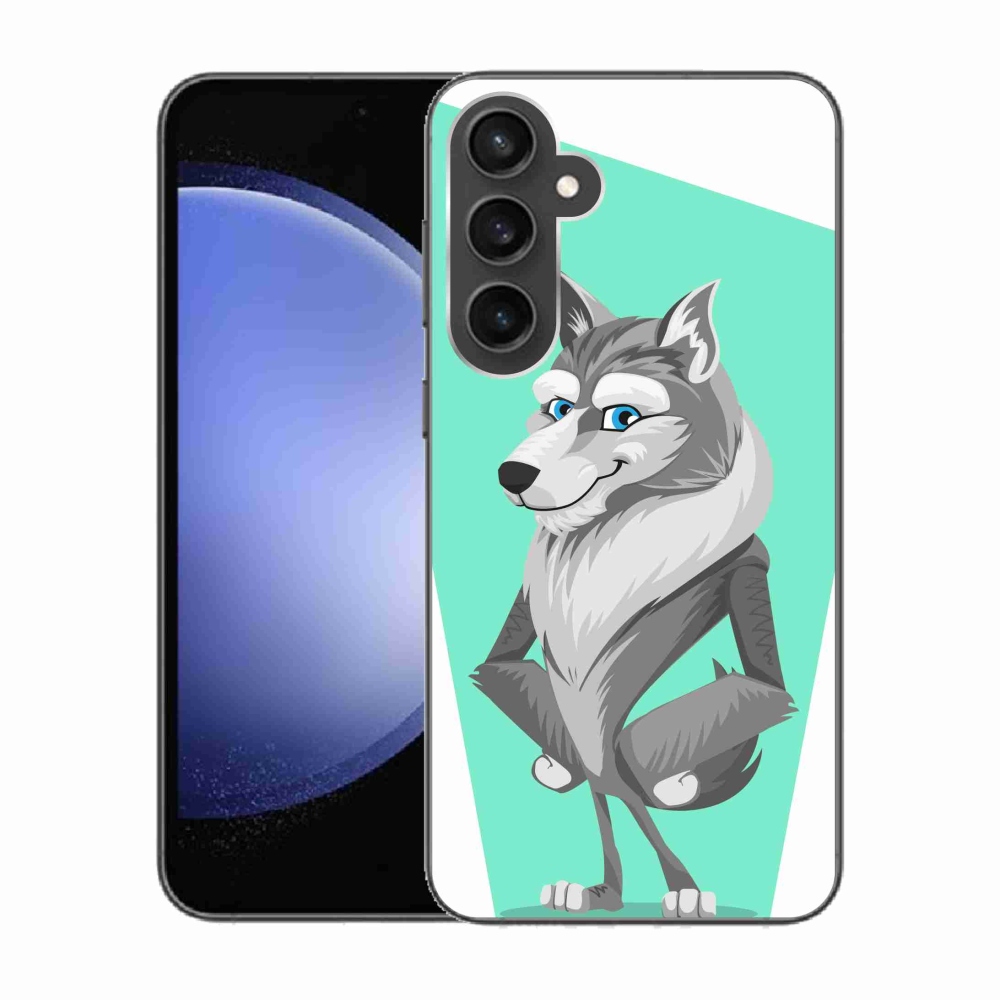 Zselés borítás mmCase Samsung Galaxy S23 FE - rajzfilm farkashoz