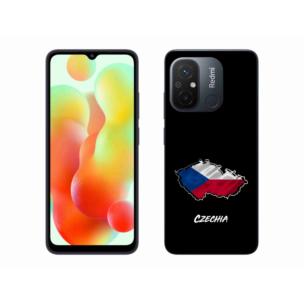 Gél borítás mmCase a Xiaomi Redmi 12C-hez - Csehország fekete háttérrel