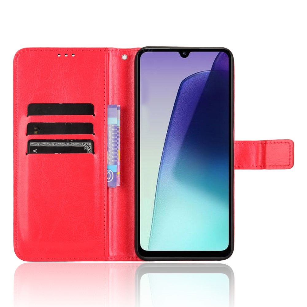 Őrült könyv tok Xiaomi Redmi 14C/Poco C75-hez - piros