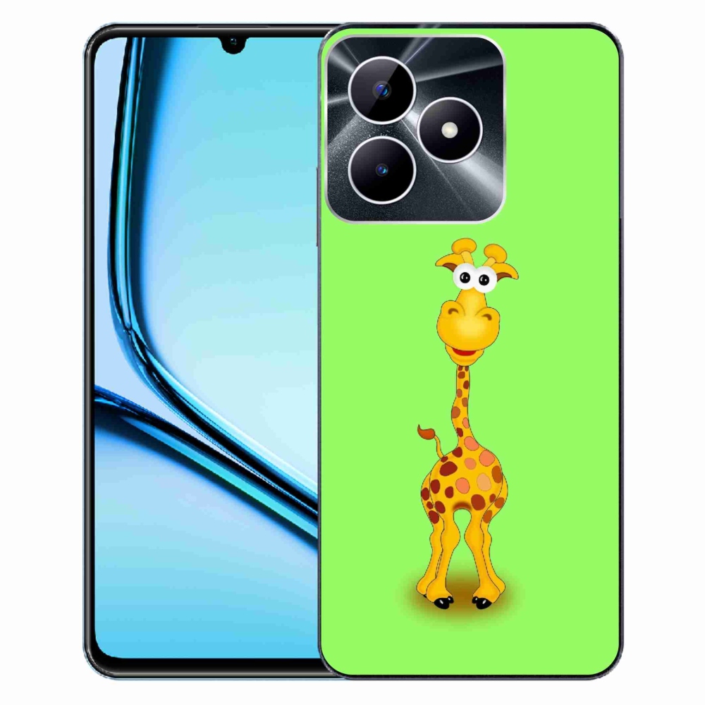 Zselés borító mmCase a Realme Note 50 készülékhez - rajzfilm zsiráf