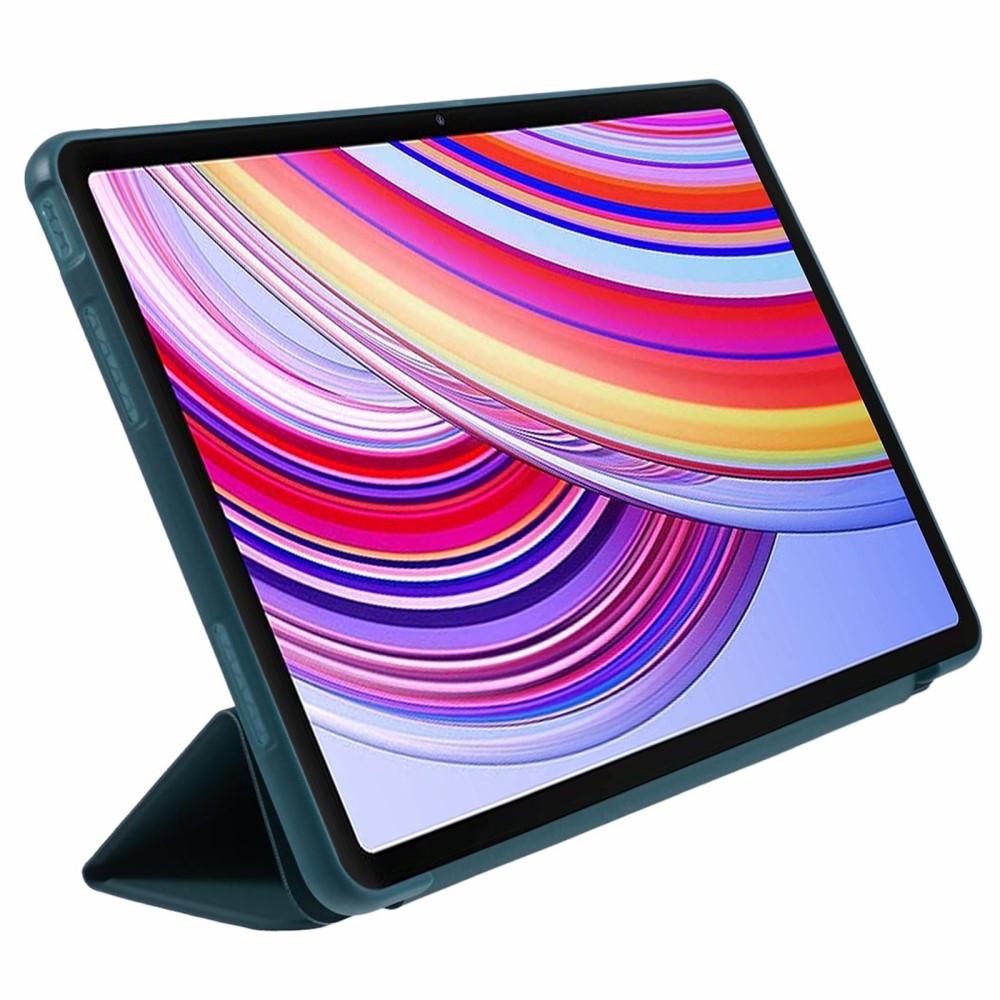 Összecsukható intelligens záró tok Xiaomi Redmi Pad Pro 4G/5G tablethez - zöld