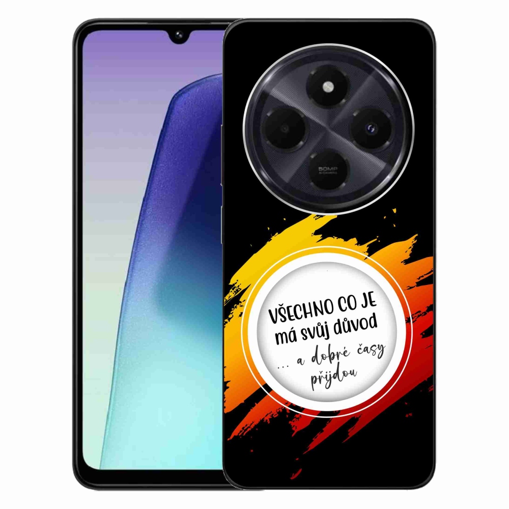 Gél borítás mmCase a Xiaomi Redmi 14C/Poco C75-hez - idézet 3 fekete háttérrel