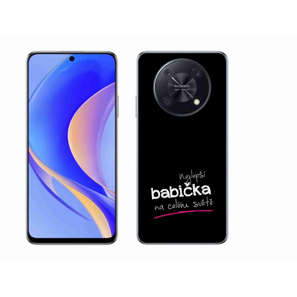 Gél borító mmCase a Huawei Nova Y90 - a legjobb nagymama 4 fekete háttérrel