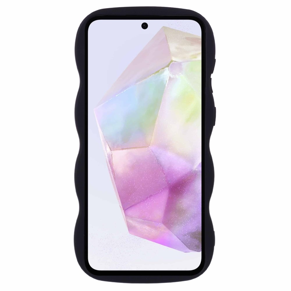 Hullám tartós zselés tok Samsung Galaxy A36 5G/A56 5G - fekete