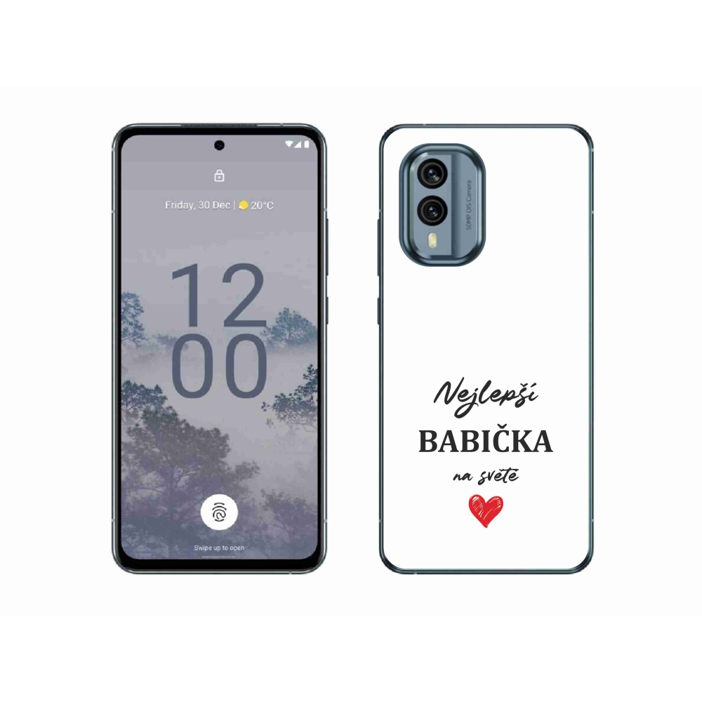Gél borítás mmCase a Nokia X30 5G készülékhez - Best Grandma 1 fehér háttér