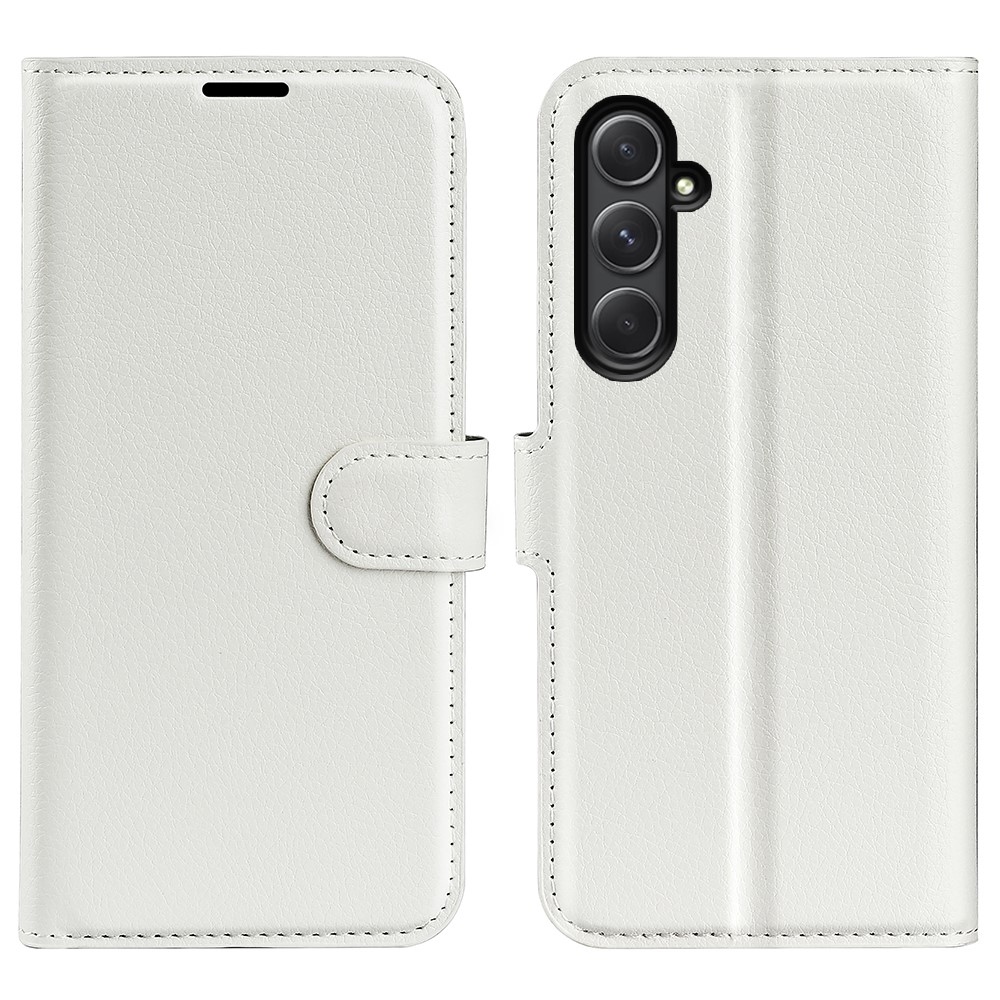 Litchi könyv tok Samsung Galaxy A55 5G - fehér
