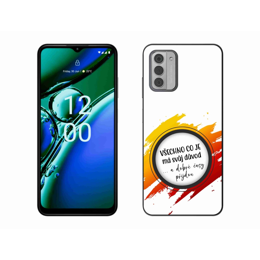 Zselés borító mmCase a Nokia G42 készülékhez - idézet 3 fehér háttér