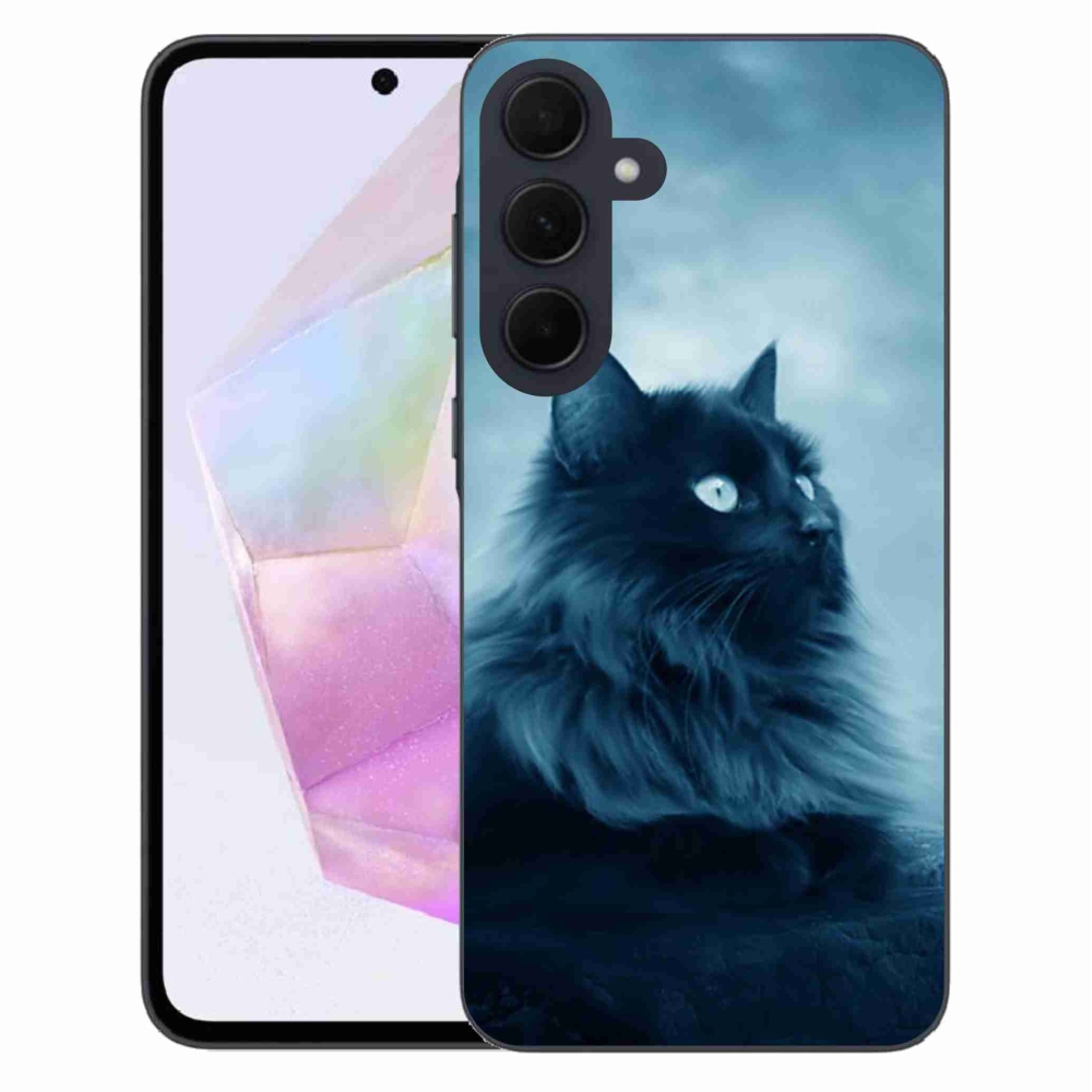Gél tok mmCase Samsung Galaxy A35 5G - fekete macska 1