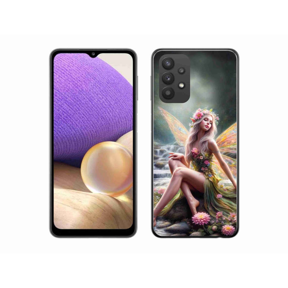 Gél védőhuzat mmCase Samsung Galaxy A32 5G - pillangó nő 1