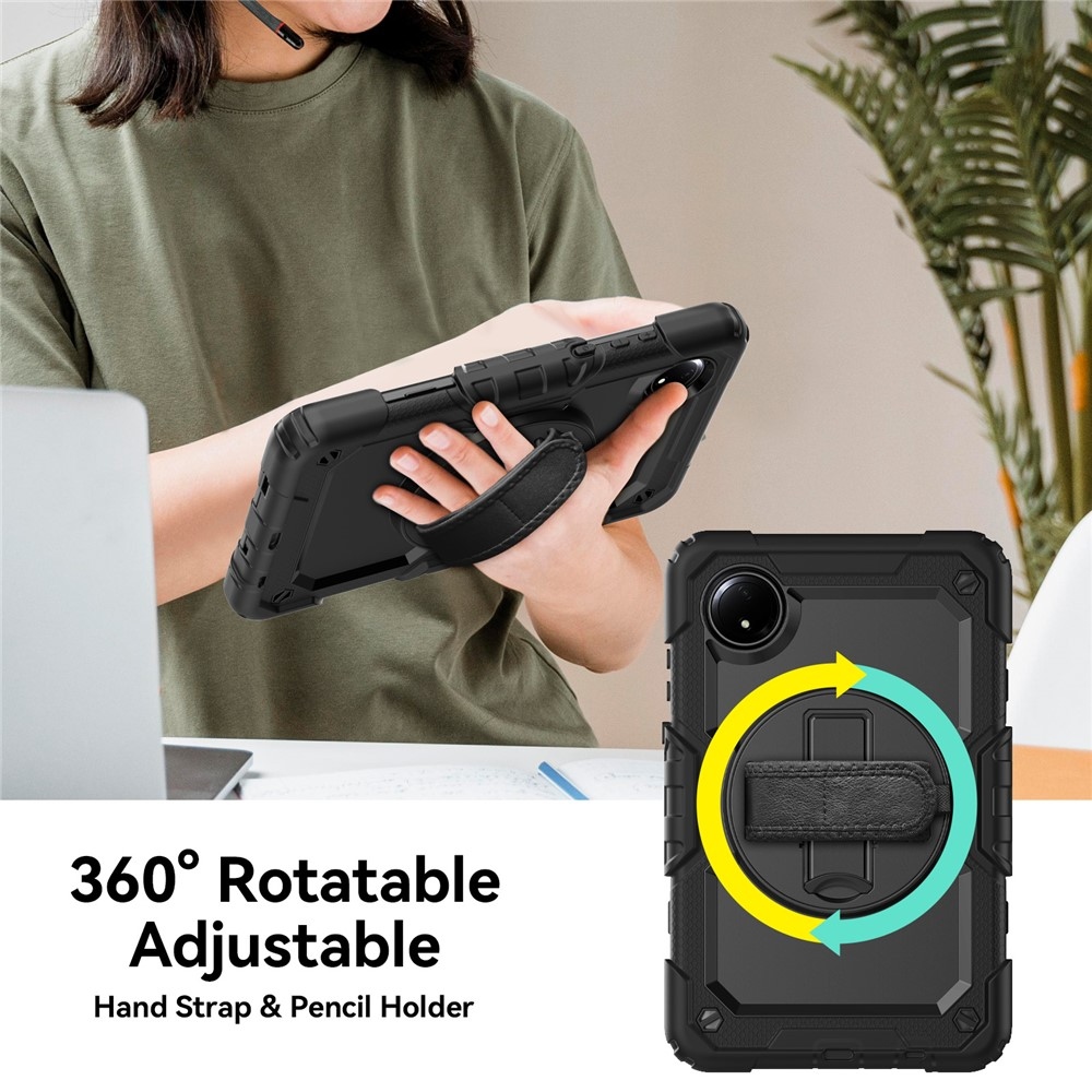 Strapabíró borító kéztartóval és vállpánttal Xiaomi Redmi Pad SE 8.7 - fekete