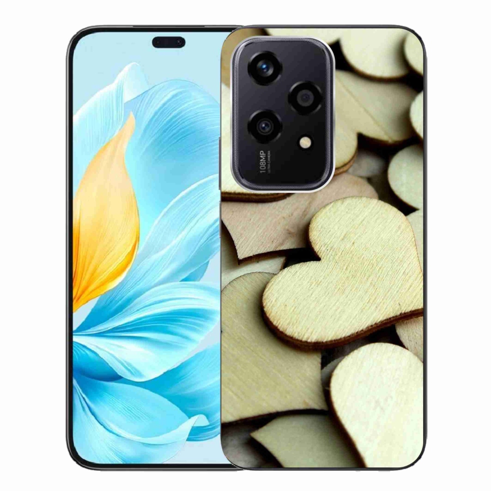 Zselés borítás mmCase a Honor 200 Lite 5G számára - fából készült szívek