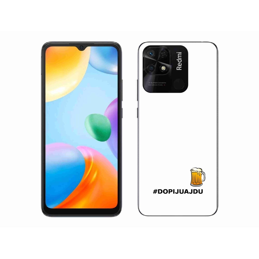 Gél borító mmCase a Xiaomi Redmi 10C - sör motívum 1 fehér háttérrel