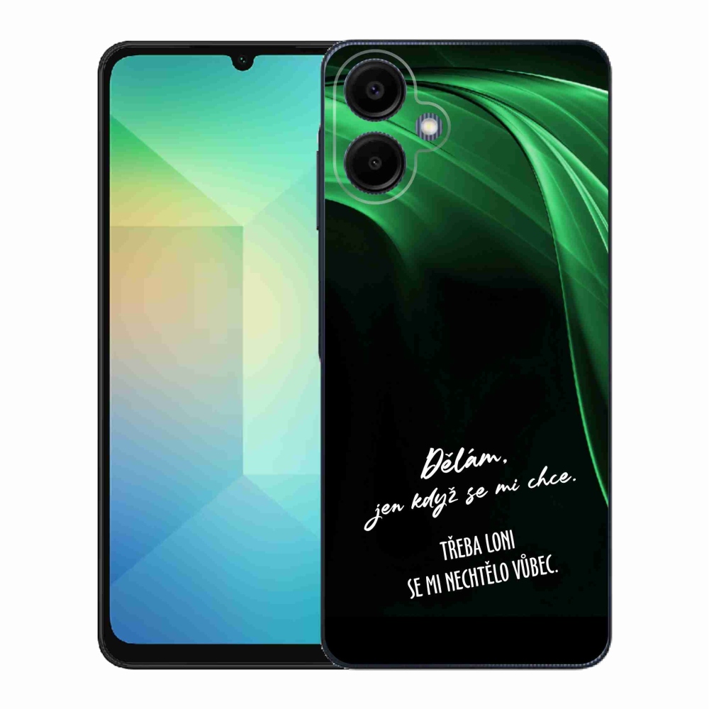 Gél borító mmCase Samsung Galaxy A06 4G - vicces szöveg 12 fekete háttér