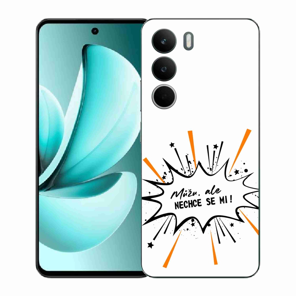 Zselés borító mmCase a Realme C71 készülékhez - vicces szöveg 11 fehér háttér