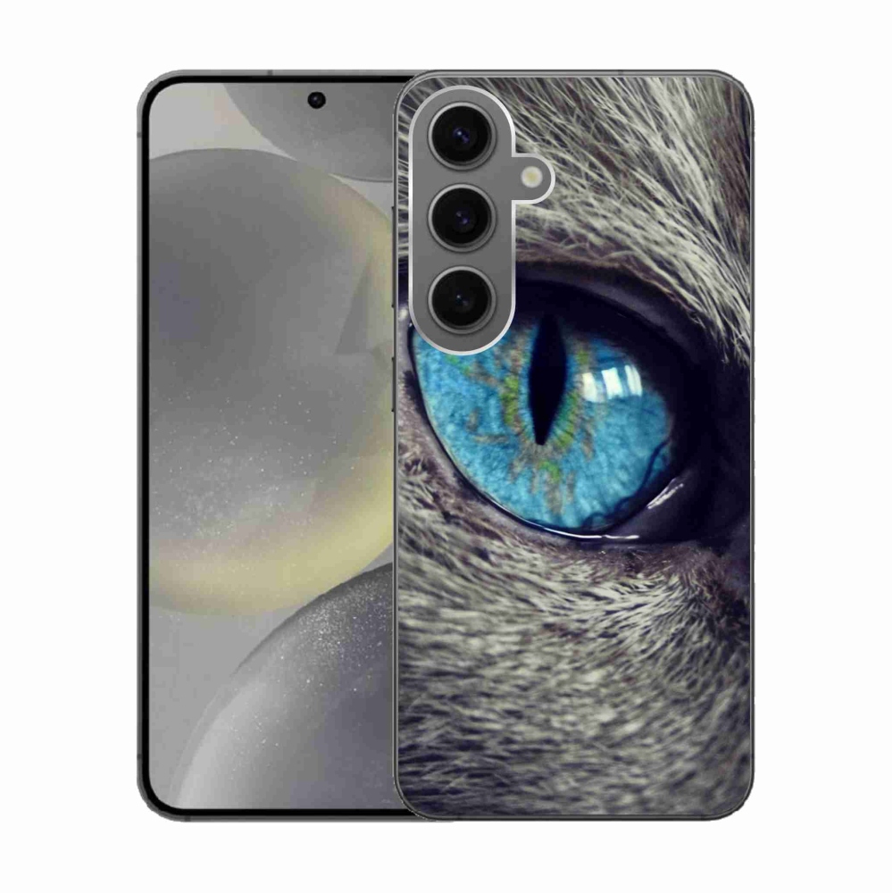 Gél védőhuzat mmCase Samsung Galaxy S24 készülékhez - kék macskaszem