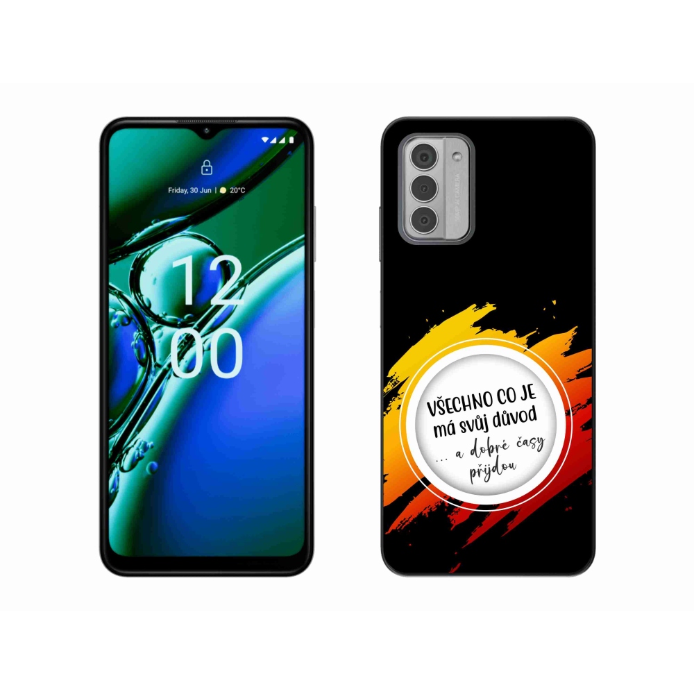 Zselés borítás mmCase a Nokia G42 készülékhez - idézet 3 fekete háttér