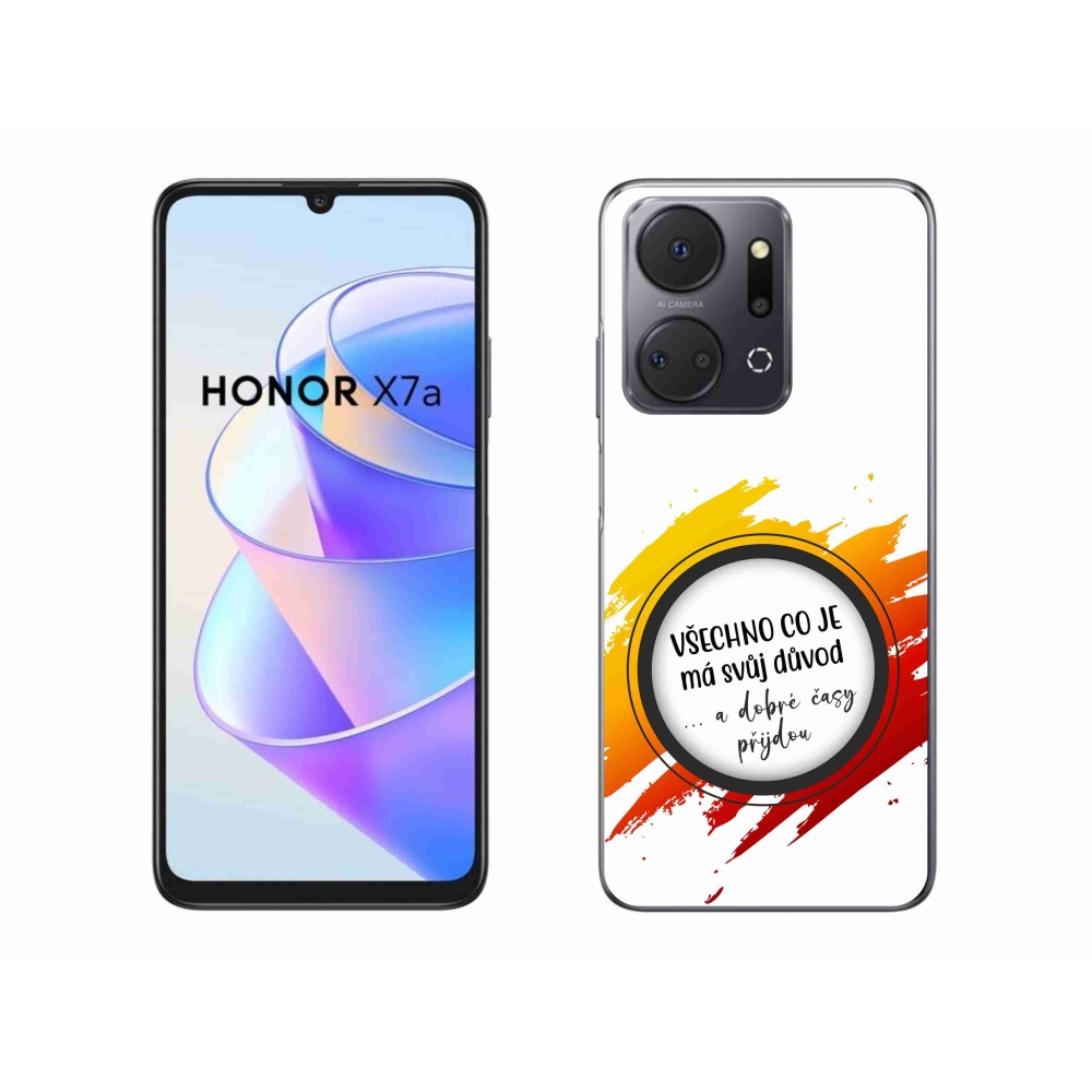 Zselés borítás mmCase a Honor X7a készülékhez - idézet 3 fehér háttér