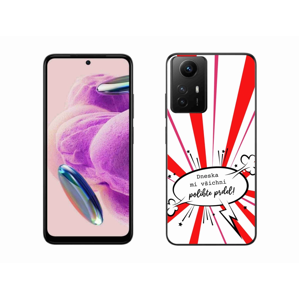Gél borító mmCase a Xiaomi Redmi Note 12S-hez - vicces szöveg 15 fehér háttérrel