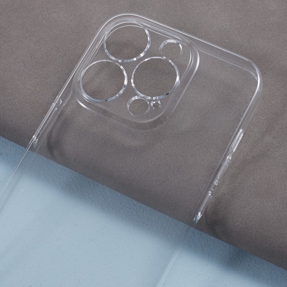 Átlátszó műanyag tok zselés élekkel iPhone 15 Pro Max készülékhez
