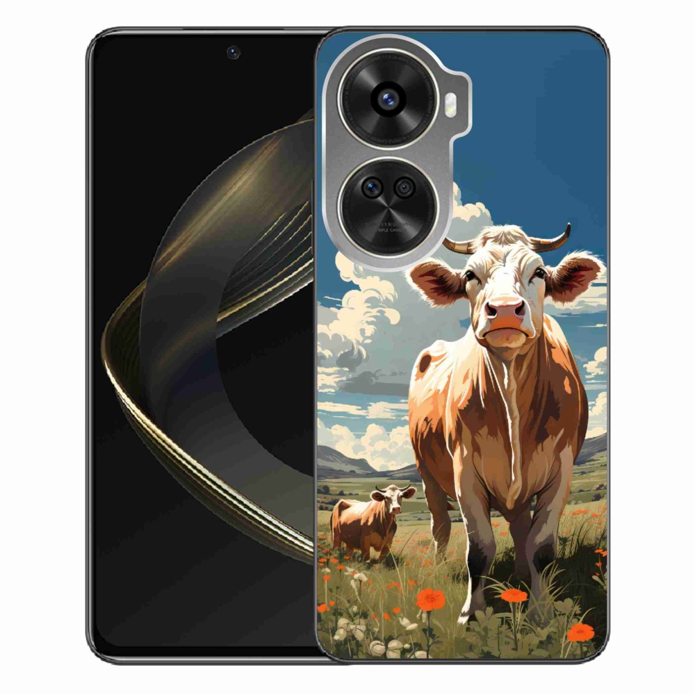 Gél borítás mmCase a Huawei Nova 12 SE-hez - tehenek a réten