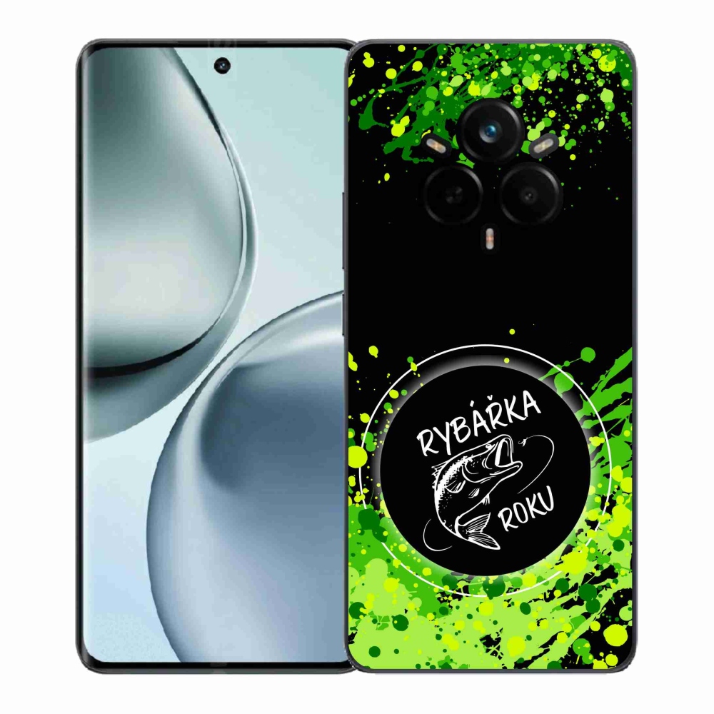 Gél borítás mmCase a Realme 14 Pro 5G-n - az év halászának fekete háttere