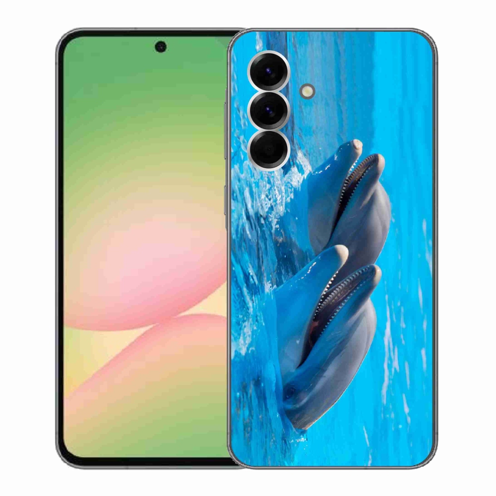 Zselés borítás mmCase Samsung Galaxy A56 5G - delfinek számára