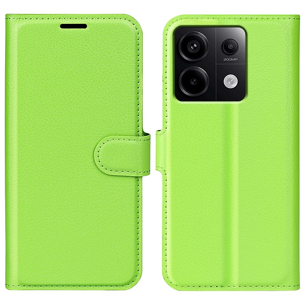 Litchi könyv tok Xiaomi Redmi Note 13 Pro 5G/Poco X6 5G - zöld