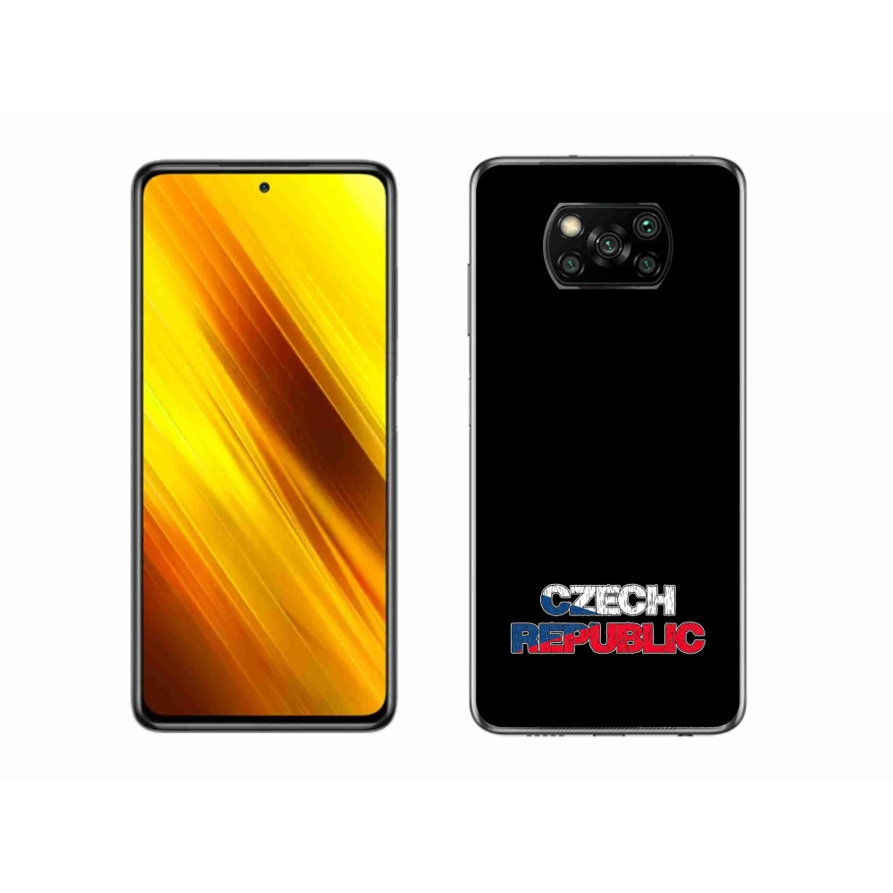Gél borítás mmCase a Xiaomi Poco X3 Pro - Csehország fekete háttérrel