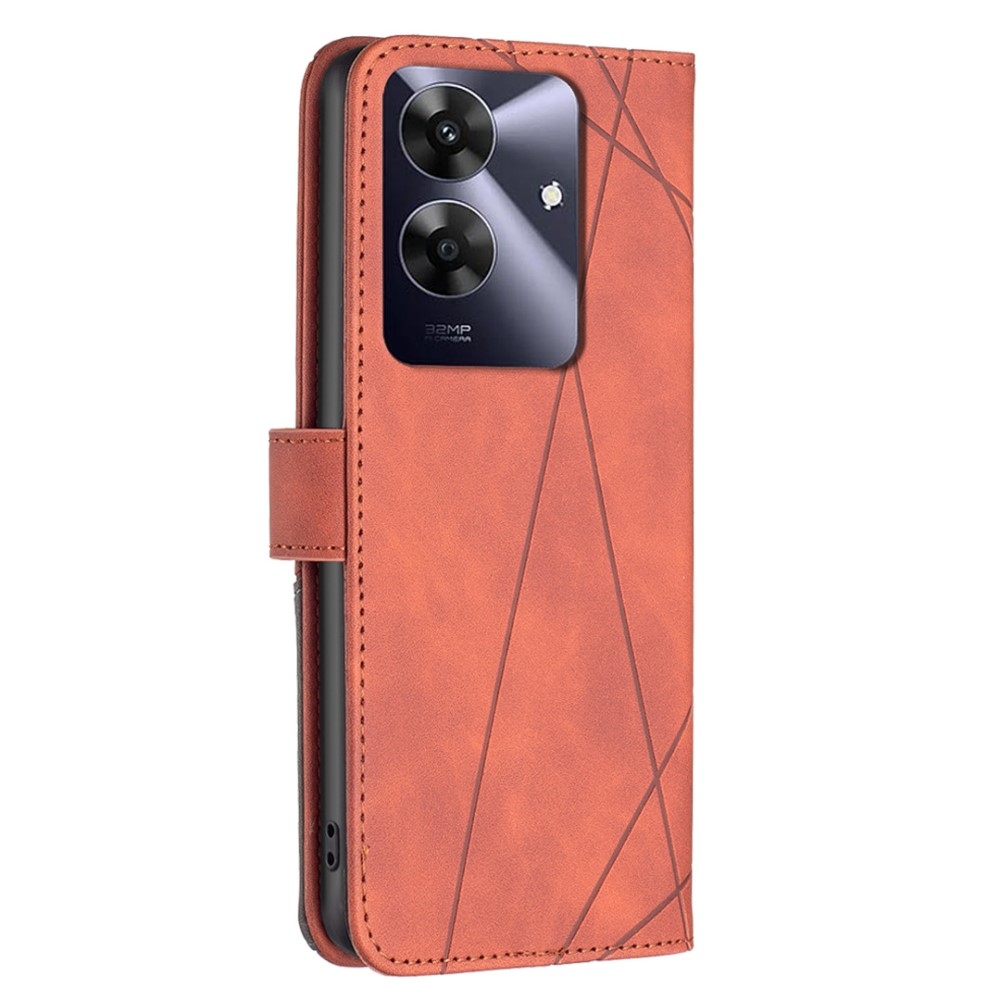 BNF háromszög alakú könyvtáska Realme Note 60-hoz - barna