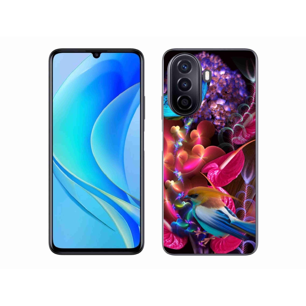 Gél borító mmCase a Huawei Nova Y70 készülékhez - színes virágok
