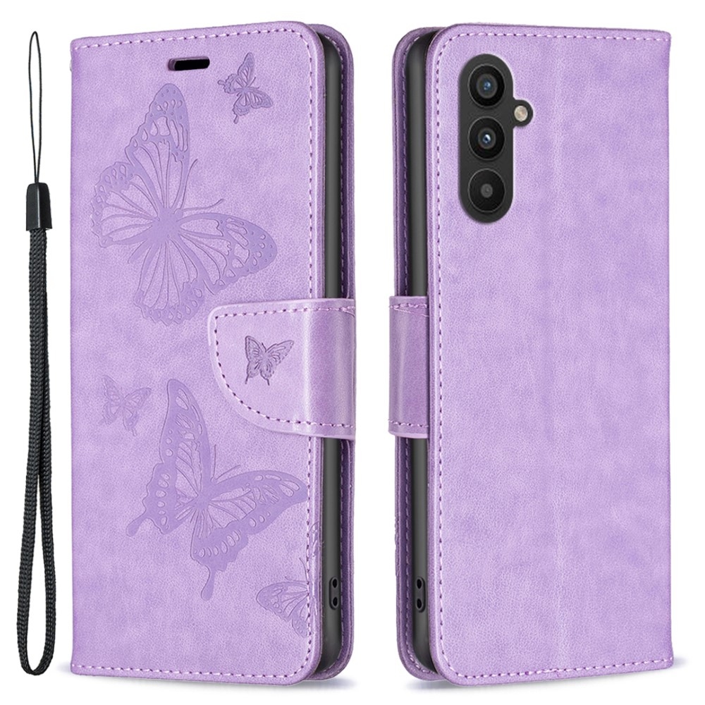 Pillangó könyvtáska Samsung Galaxy A25 5G - lila
