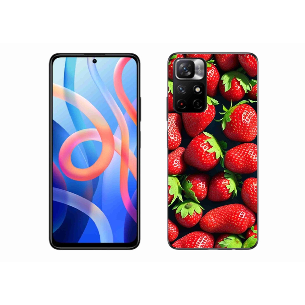 Gél borítás mmCase a Xiaomi Redmi Note 11S 5G számára - eper