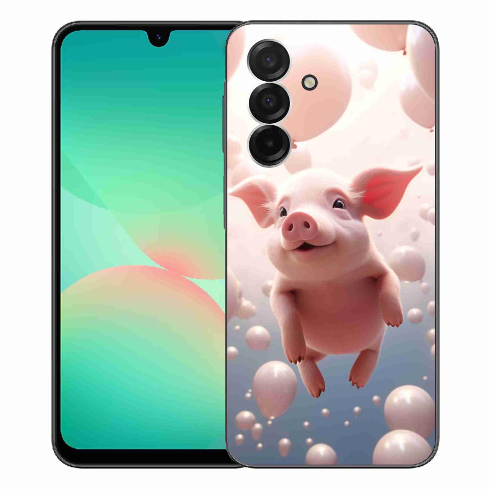 Gél borító mmCase Samsung Galaxy A26 5G - malac lufikkal Samsung Galaxy A26 5G-hez