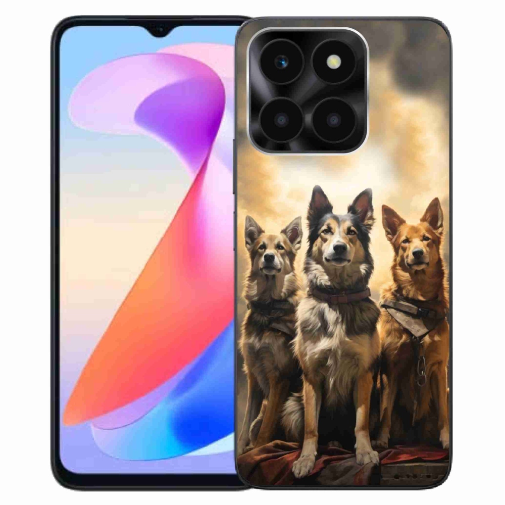 Zselés borítás mmCase a Honor X6a számára - három kutya