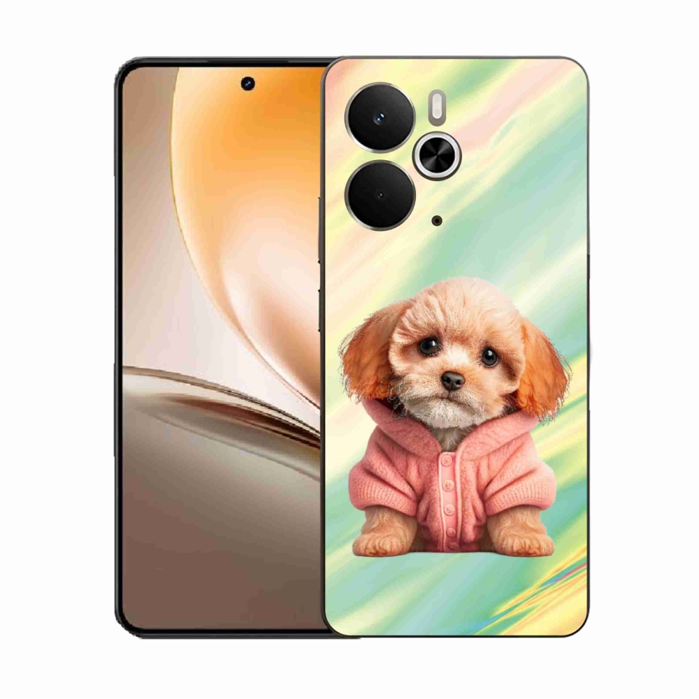 Gél borítás mmCase a Realme 14 5G-hez - kiskutya pulóverben