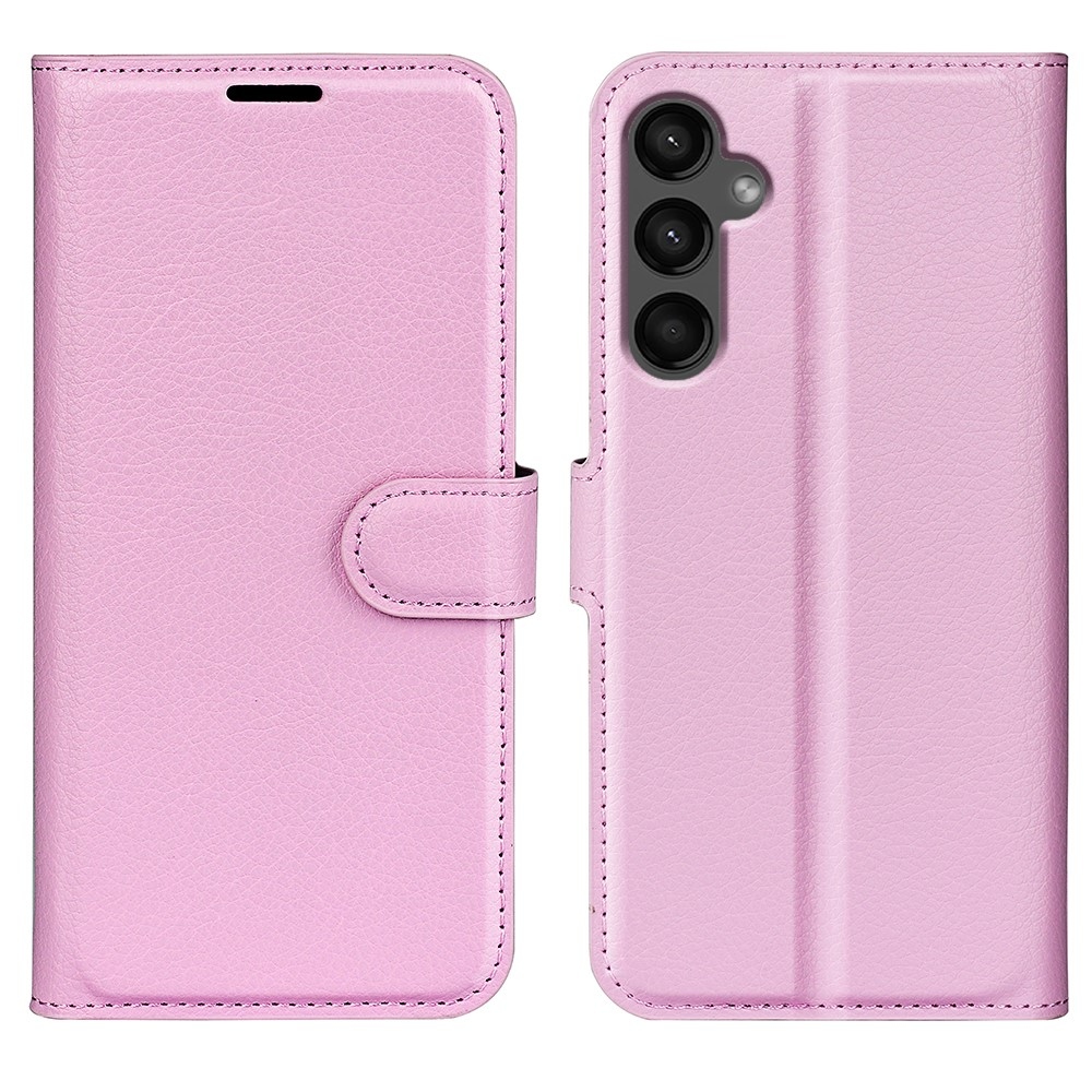 Litchi könyv tok Samsung Galaxy A15 4G/5G - rózsaszínű