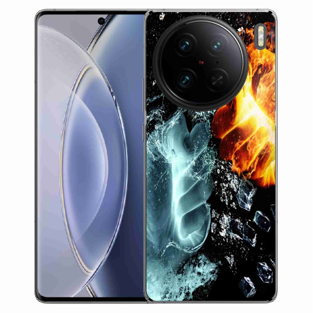 Gél borítás mmCase a Vivo X90 Pro számára - víz és tűz