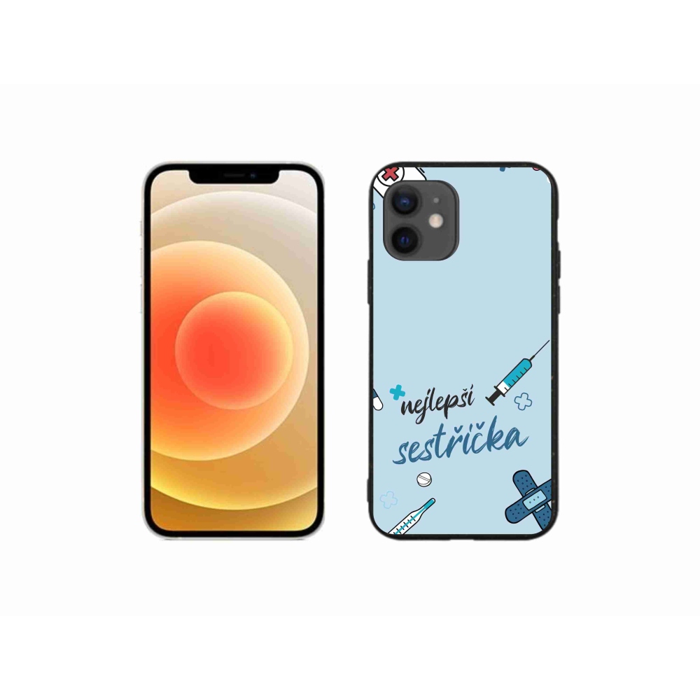 Gél borítás mmCase iPhone 12 mini készülékhez - legjobb kishúg kék háttérrel